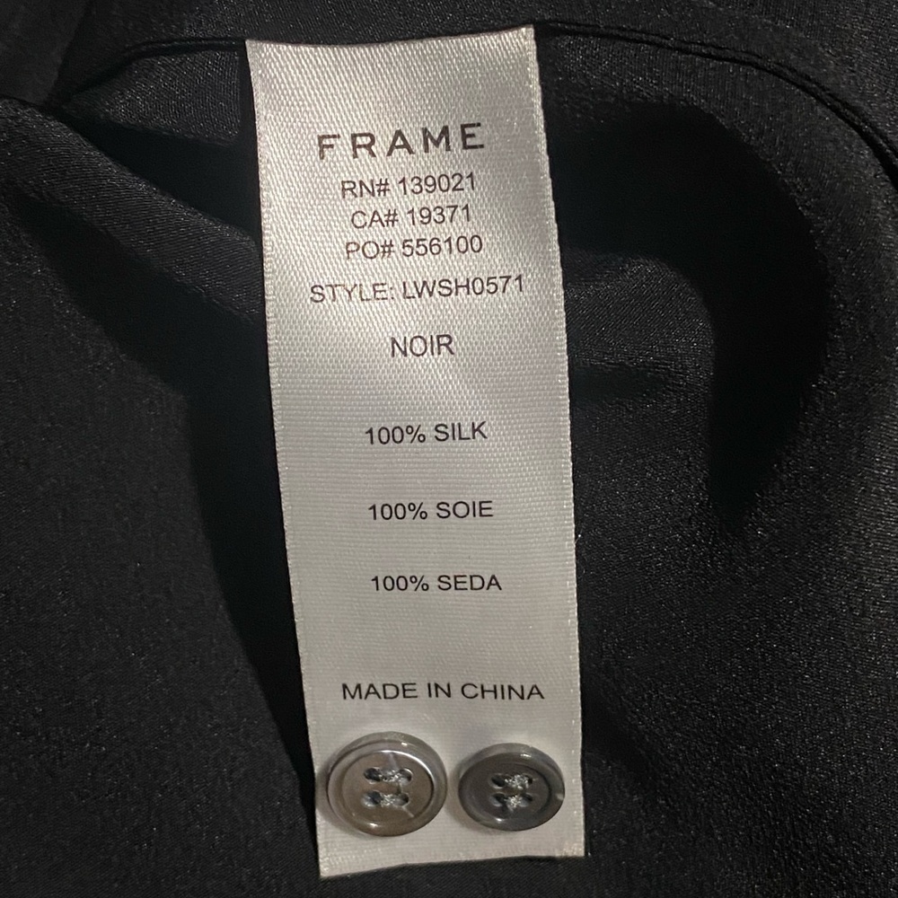 Frame Black Casual Button‎ Down Shirt - Picture 6 of 6